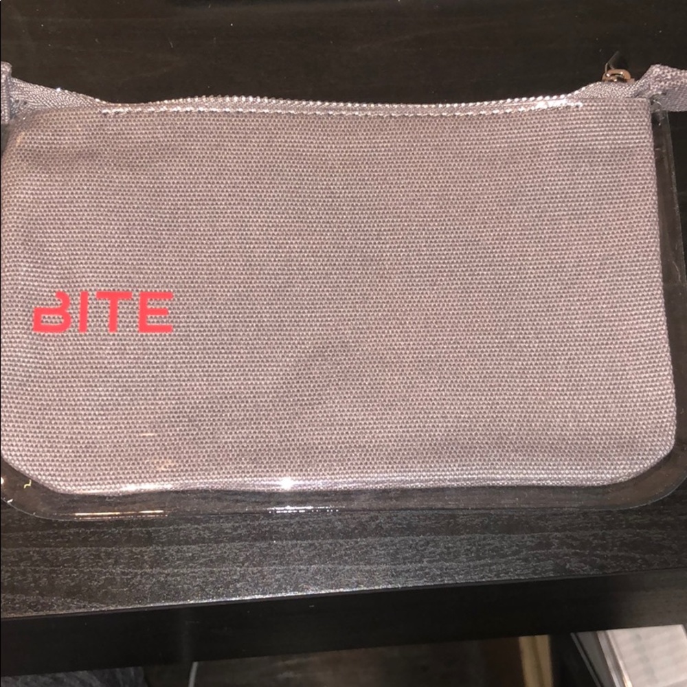 Bite make up bag and mirror set